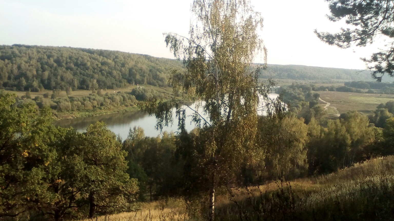 Ока в сентябре. Вид с Петровского бугра. Алексин. 2018 год